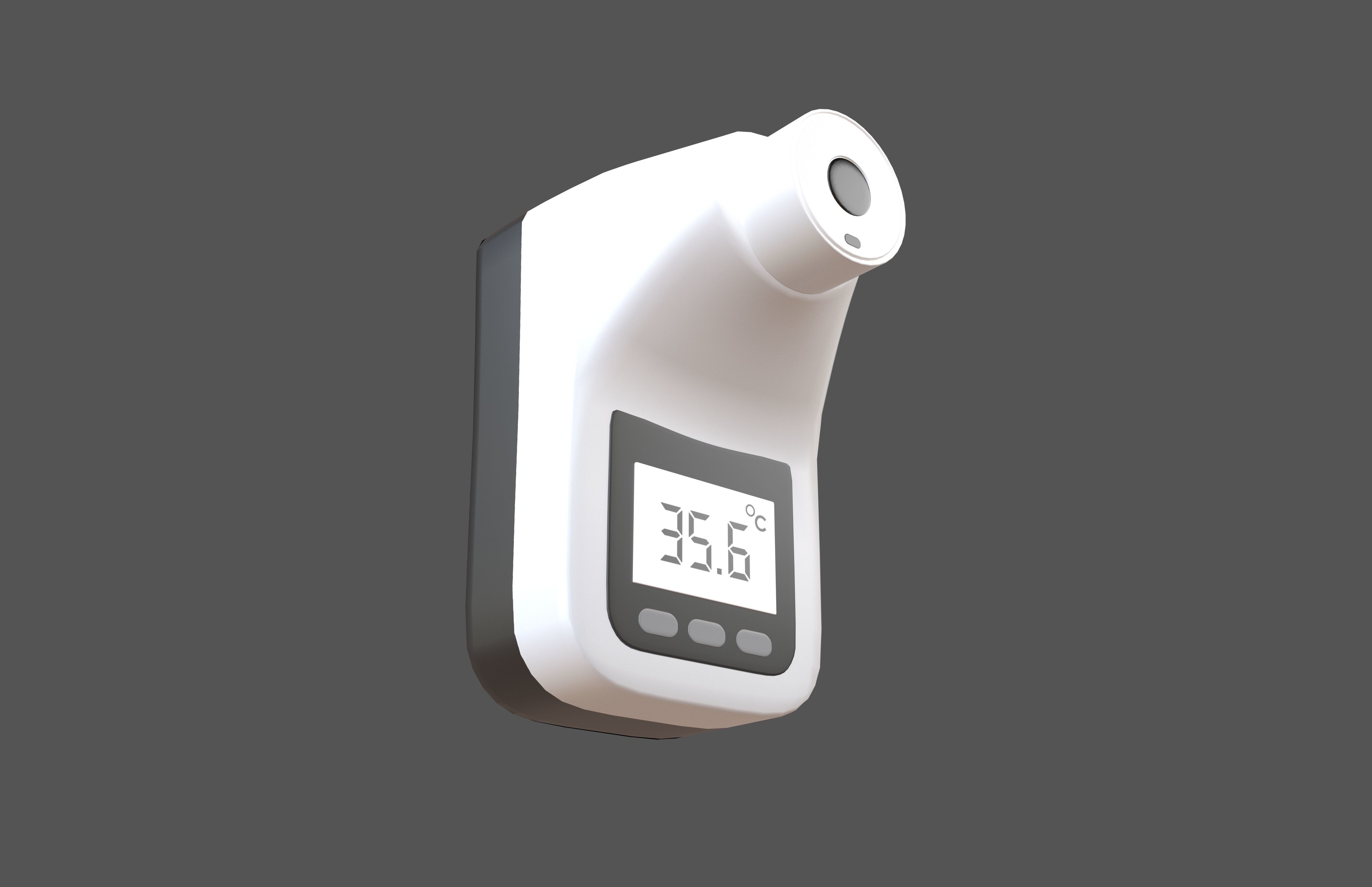 Auto Infrared Thermometer v2 002 Low-poly 3D model_4