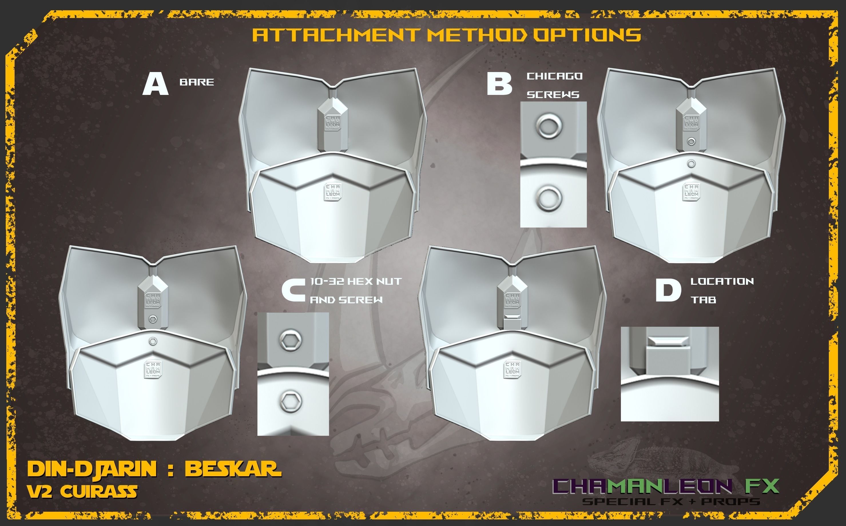 Din Djarin  Mandalorian Beskar Chest and Ab Armor Cosplay 3D print model_7