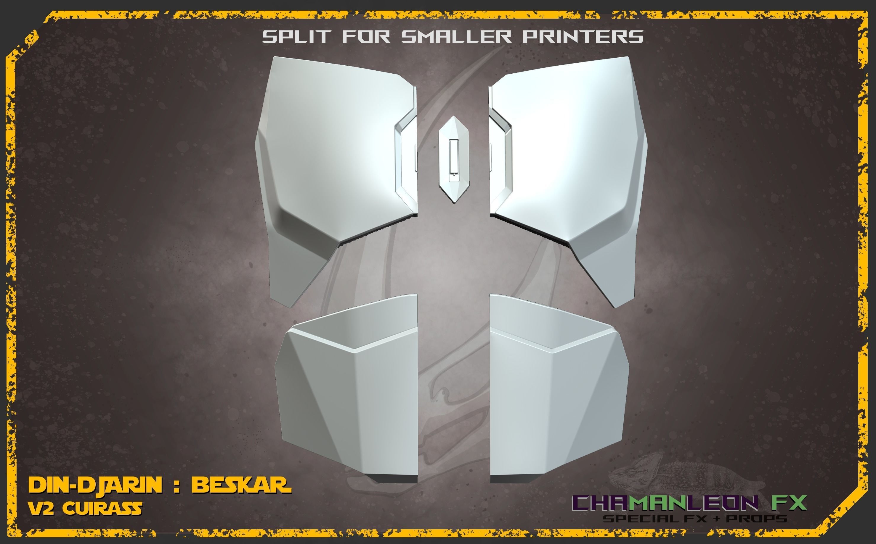 Din Djarin  Mandalorian Beskar Chest and Ab Armor Cosplay 3D print model_8