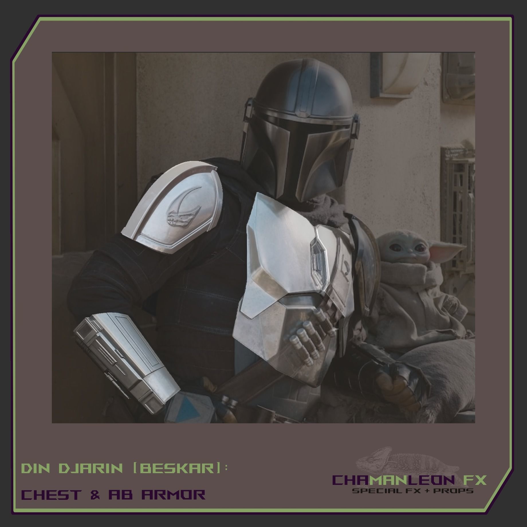 Din Djarin  Mandalorian Beskar Chest and Ab Armor Cosplay 3D print model_10