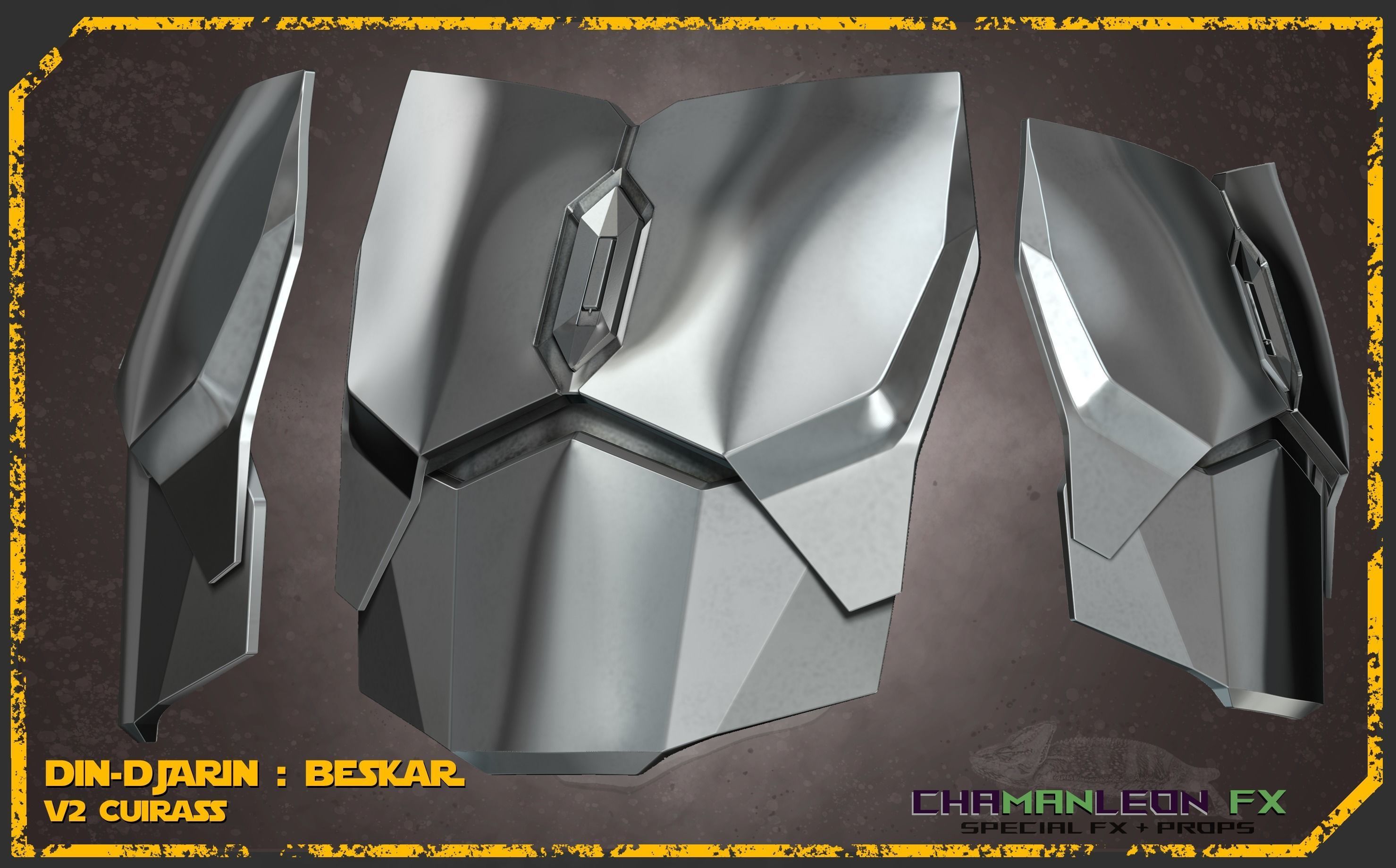 Din Djarin  Mandalorian Beskar Chest and Ab Armor Cosplay 3D print model_2