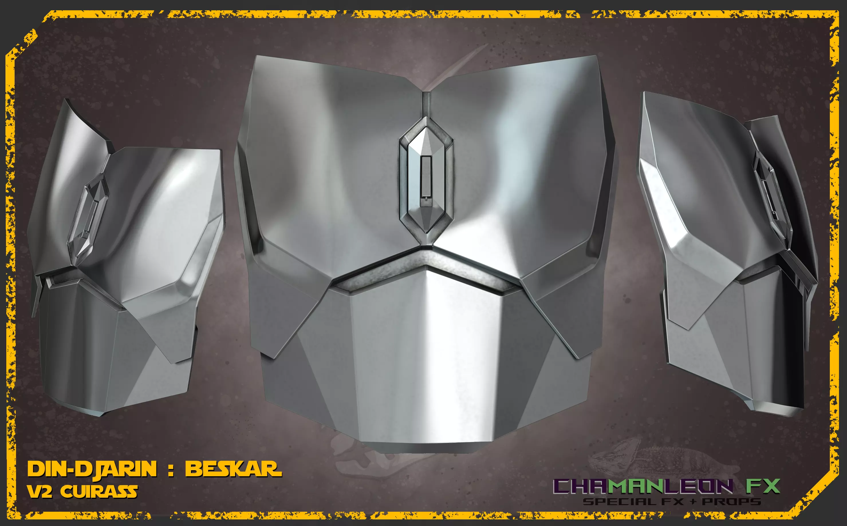 Din Djarin  Mandalorian Beskar Chest and Ab Armor Cosplay 3D print model_0