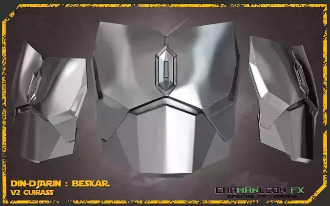 Din Djarin  Mandalorian Beskar Chest and Ab Armor Cosplay 3D print model