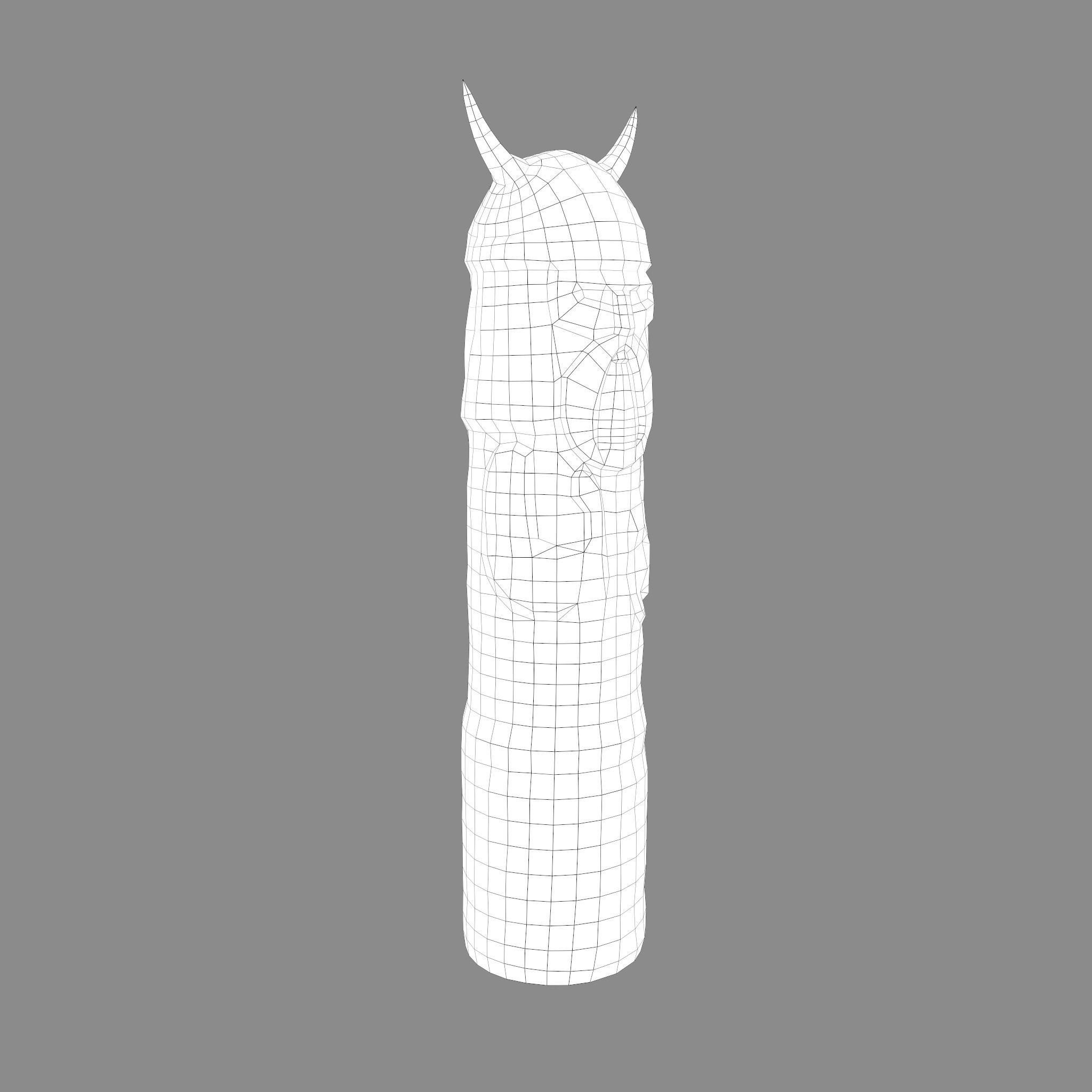 Velez Statue Low-poly 3D model_8