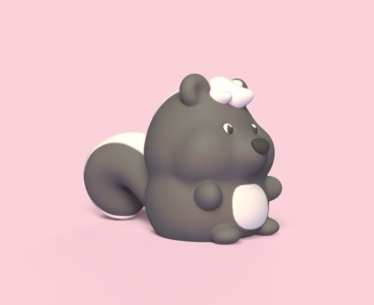 Cute Skunk 3D print model_1