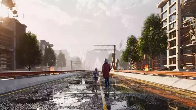 LUMION SCENE RUINED CITY WAR 12 Free 3D model