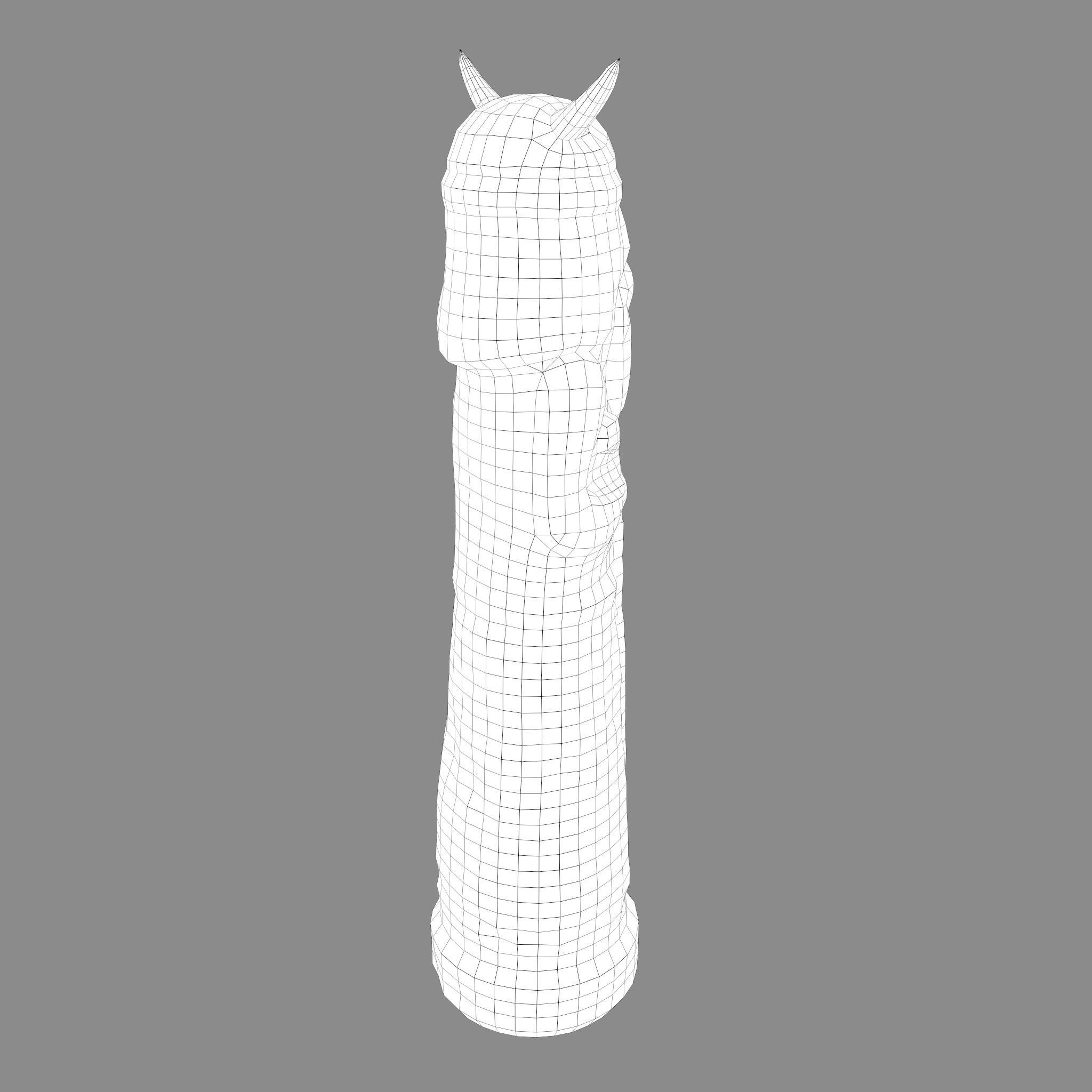 Velez Wooden Figurine Low-poly 3D model_29