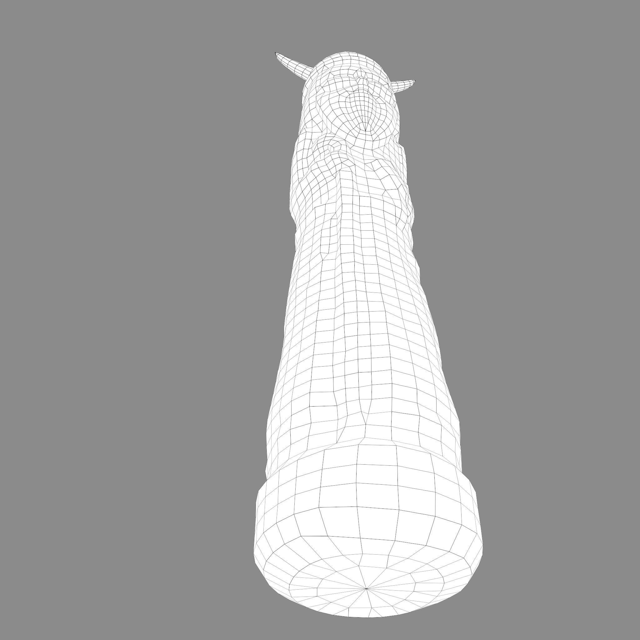 Velez Wooden Figurine Low-poly 3D model_25