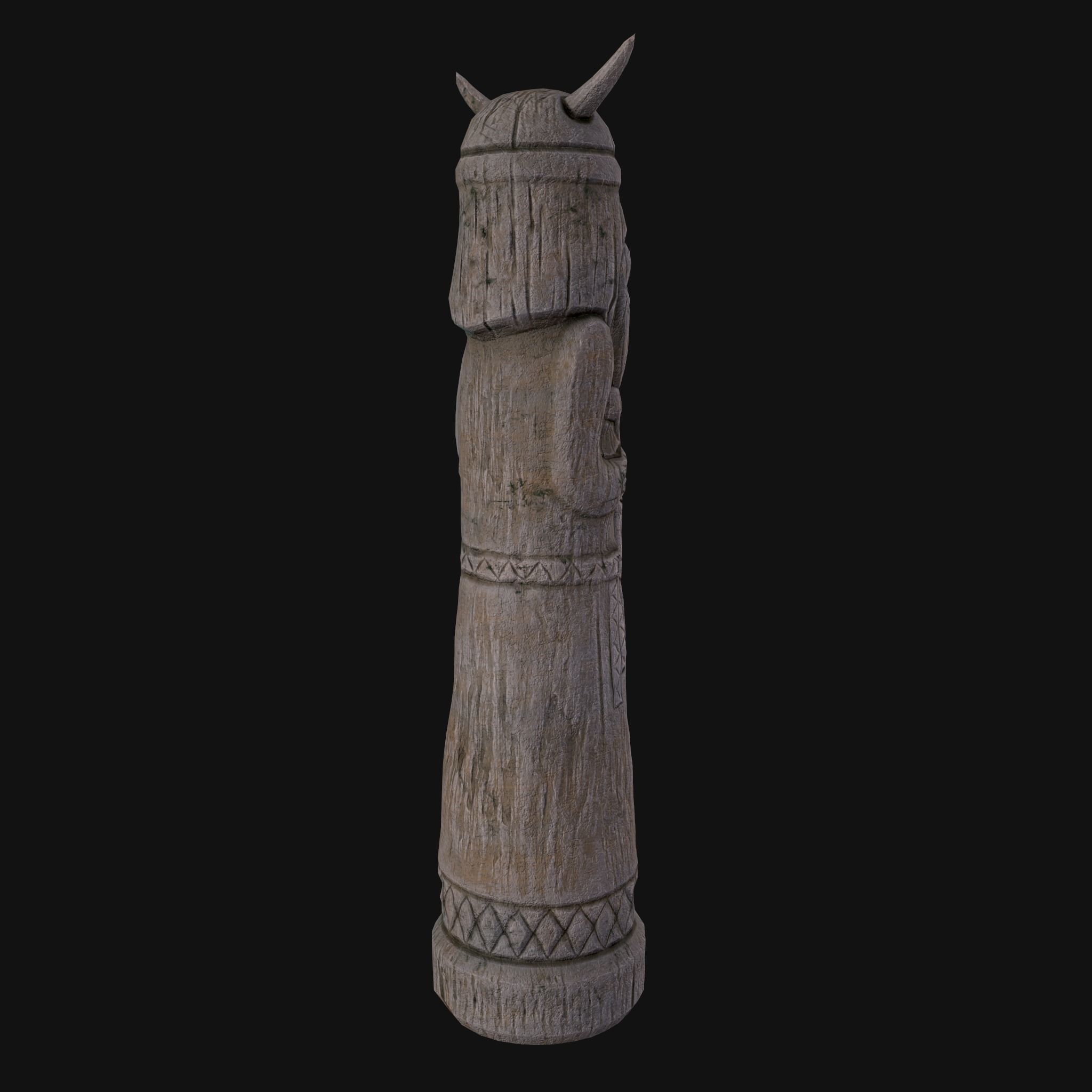 Velez Wooden Figurine Low-poly 3D model_46