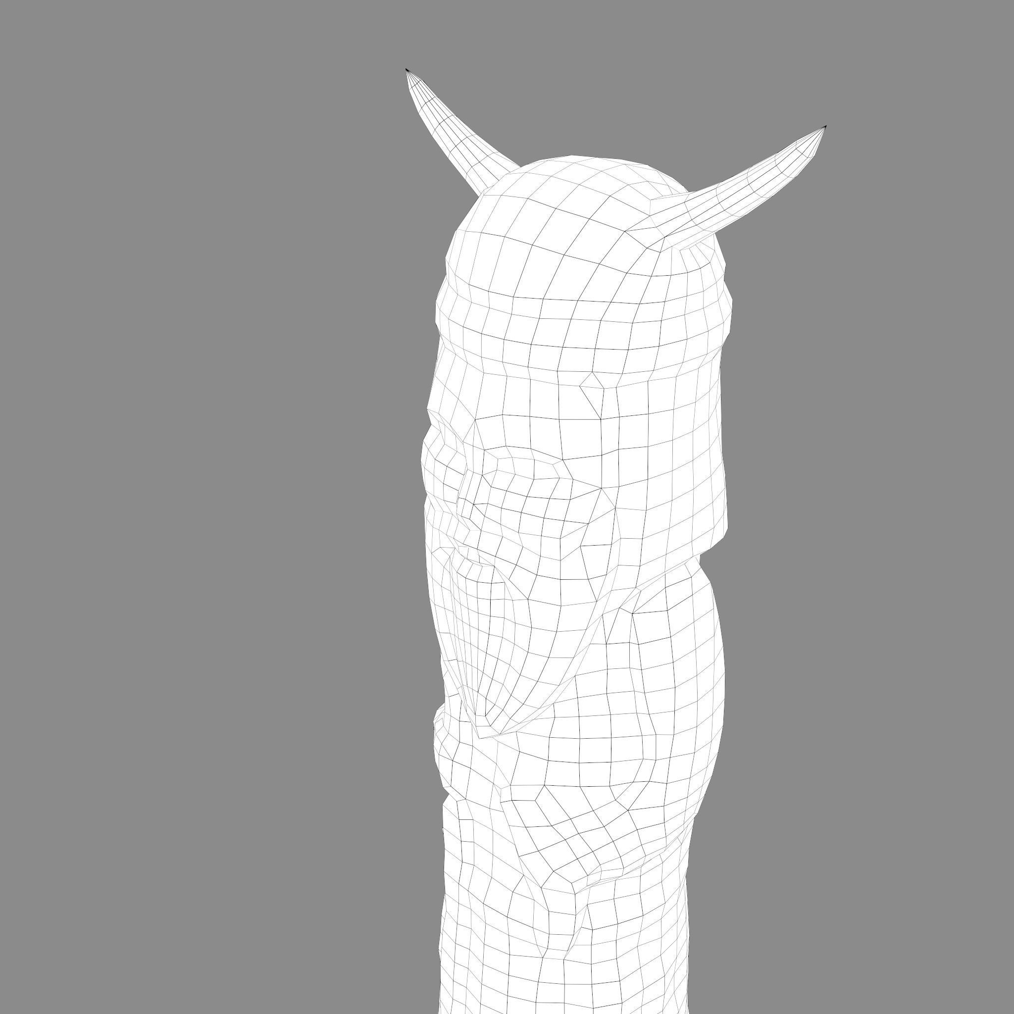 Velez Wooden Figurine Low-poly 3D model_41