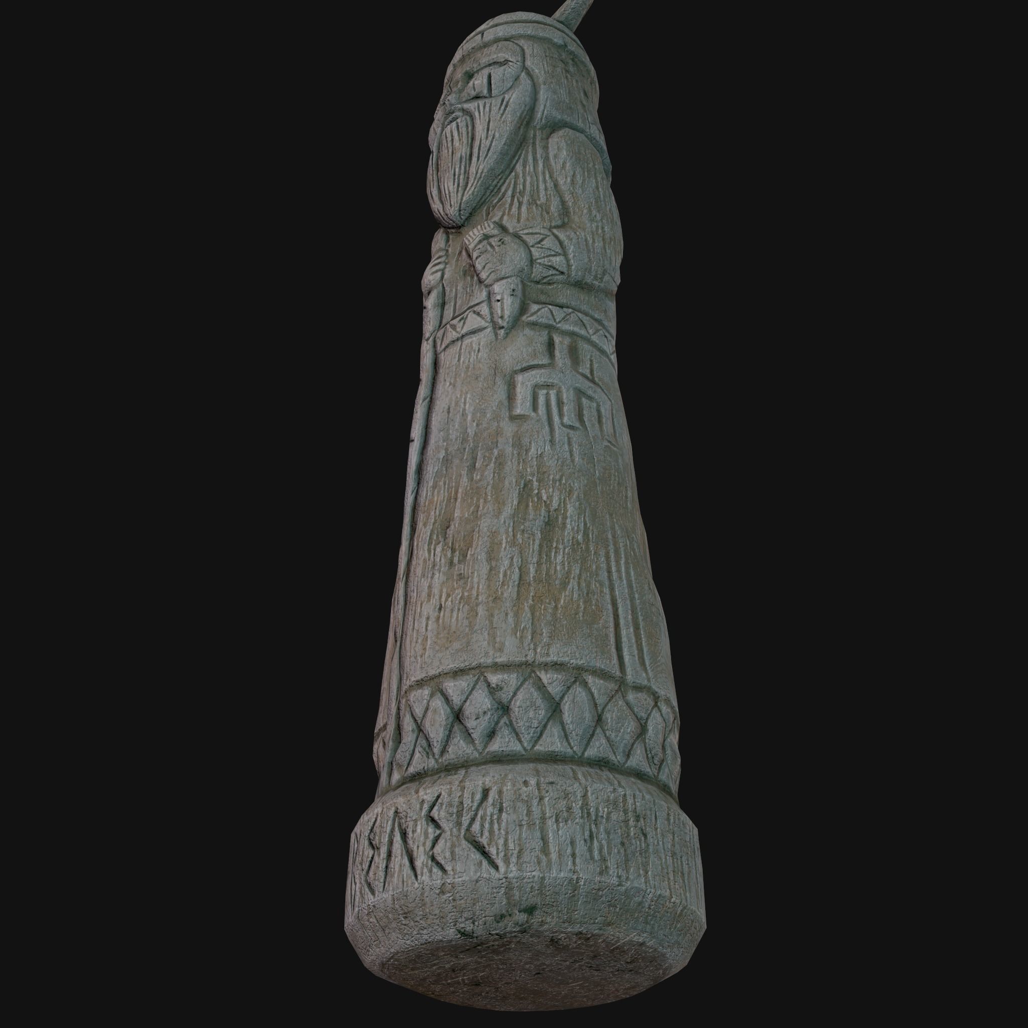 Velez Wooden Figurine Low-poly 3D model_28