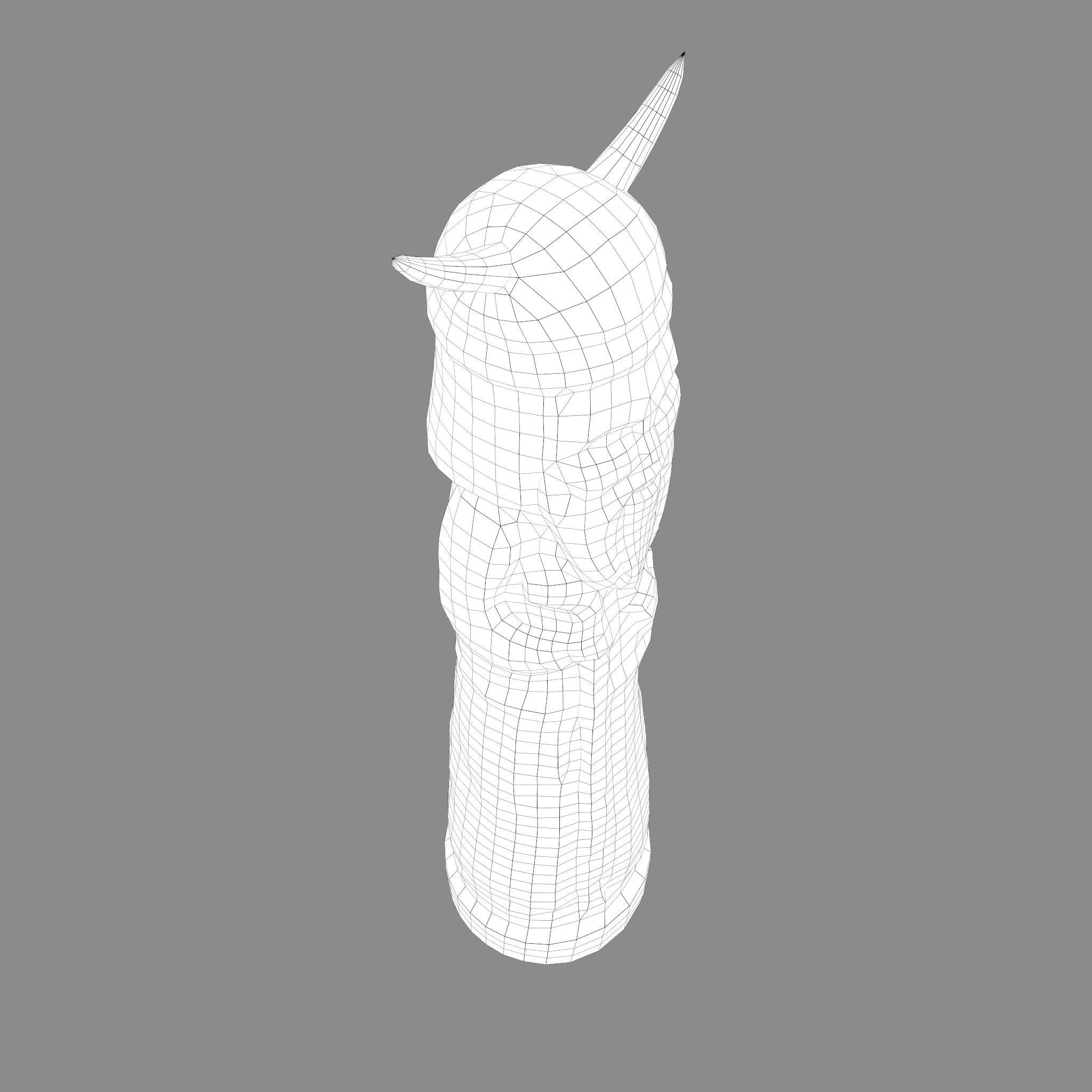 Velez Wooden Figurine Low-poly 3D model_23