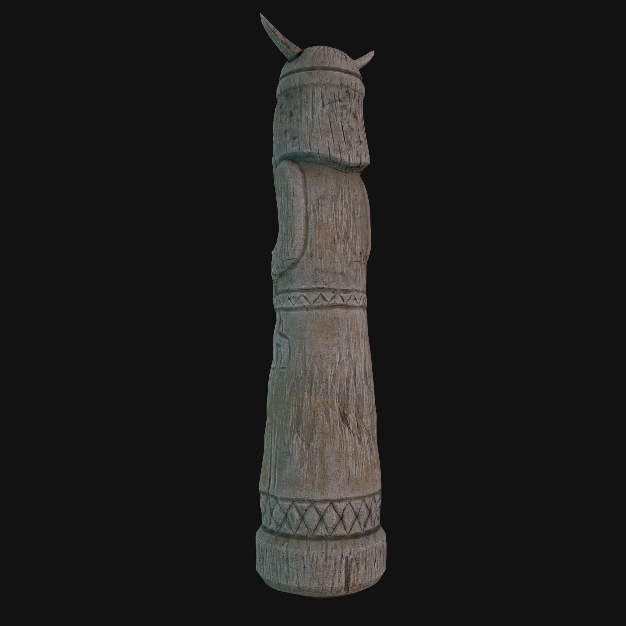 Velez Wooden Figurine Low-poly 3D model_12