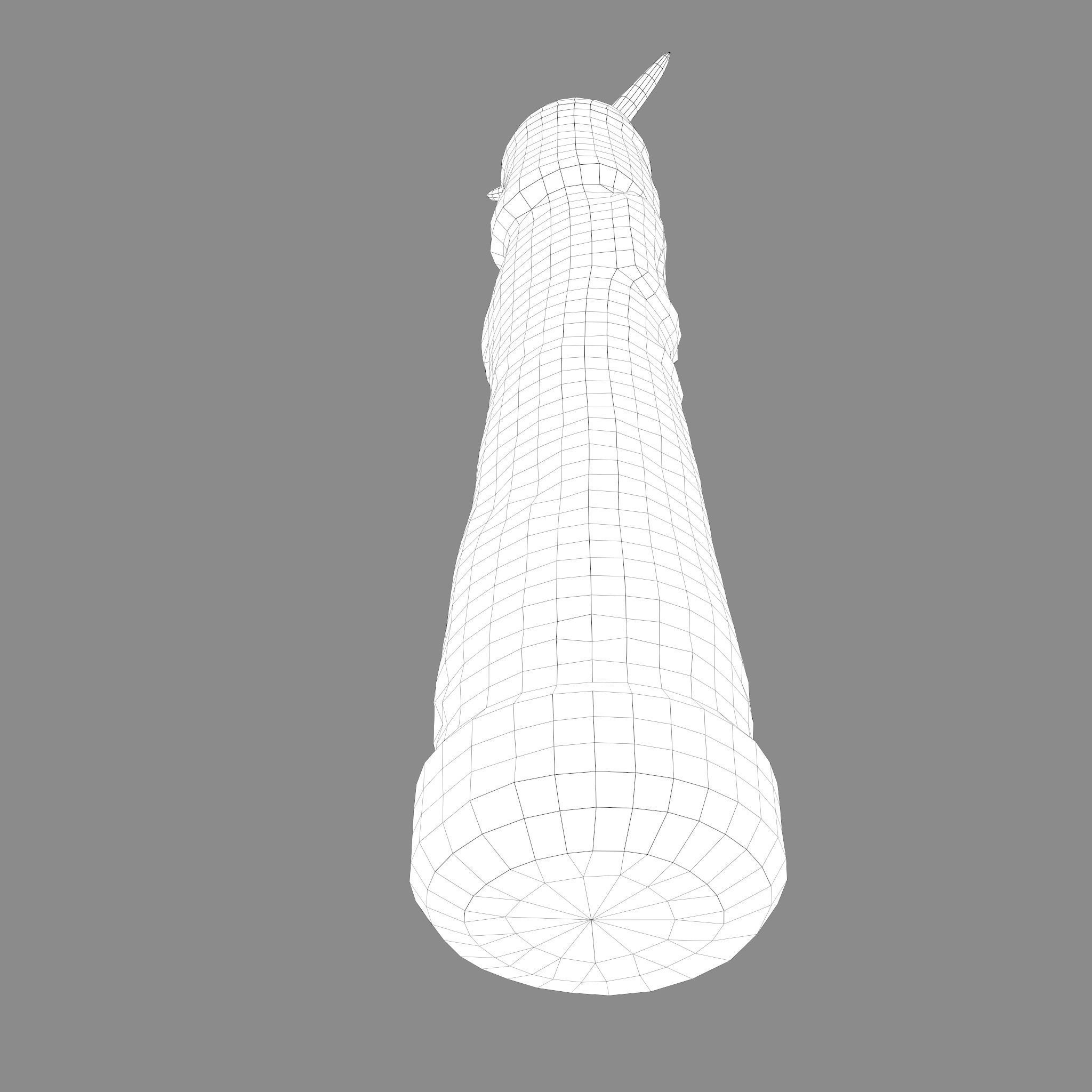 Velez Wooden Figurine Low-poly 3D model_40