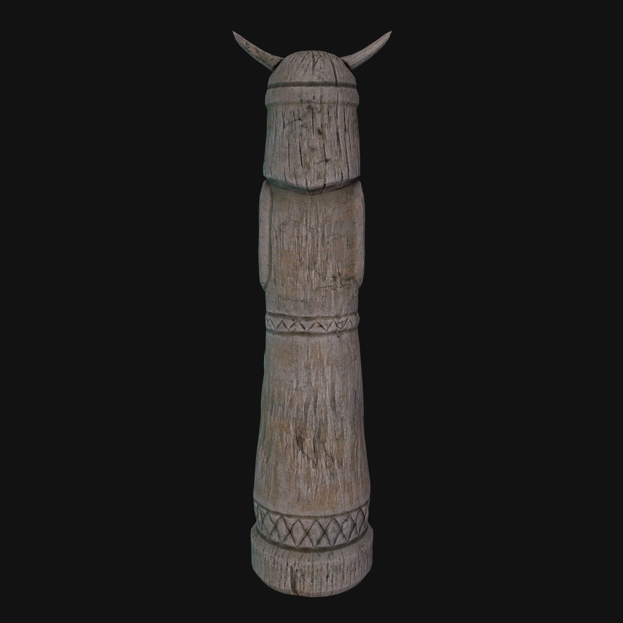 Velez Wooden Figurine Low-poly 3D model_6