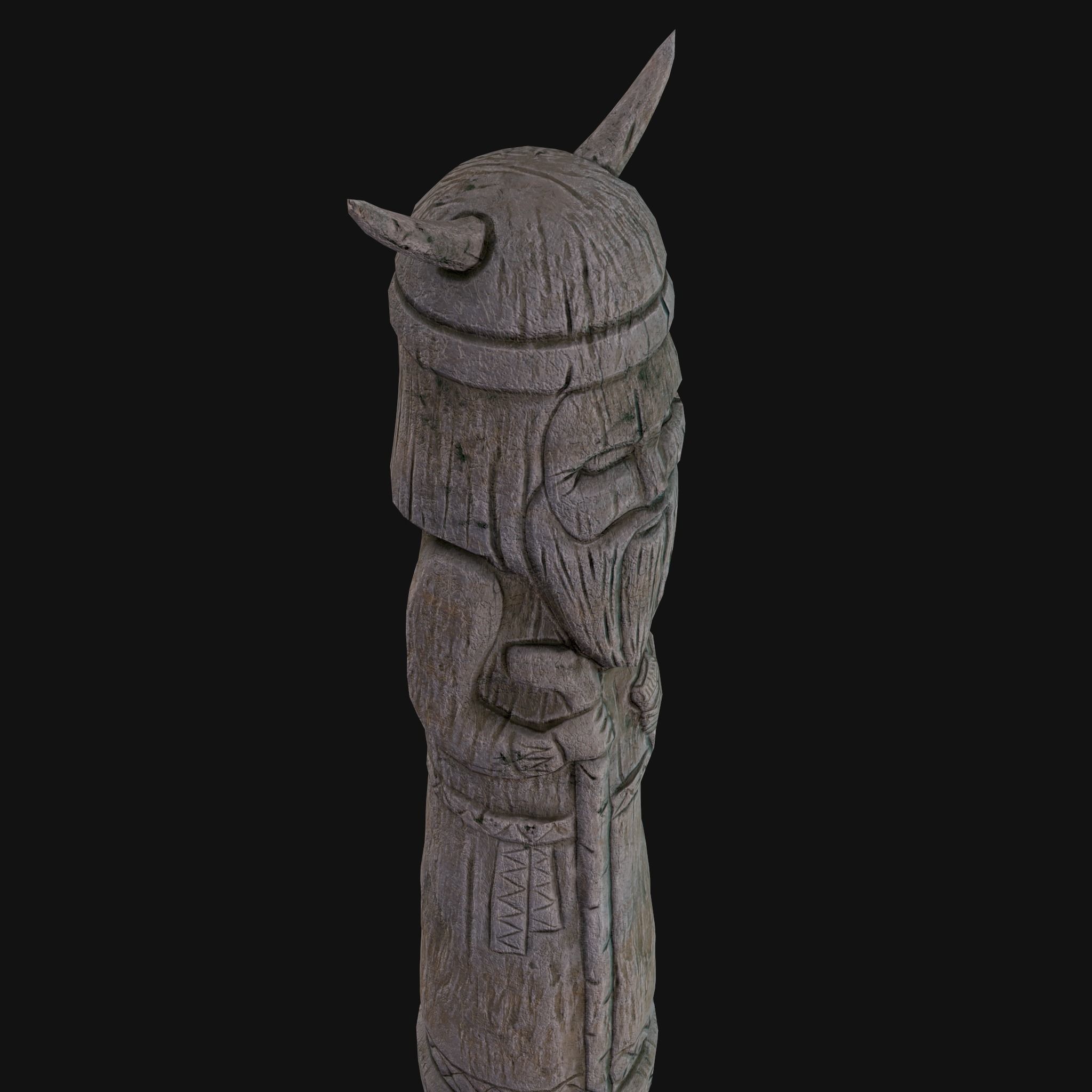 Velez Wooden Figurine Low-poly 3D model_43