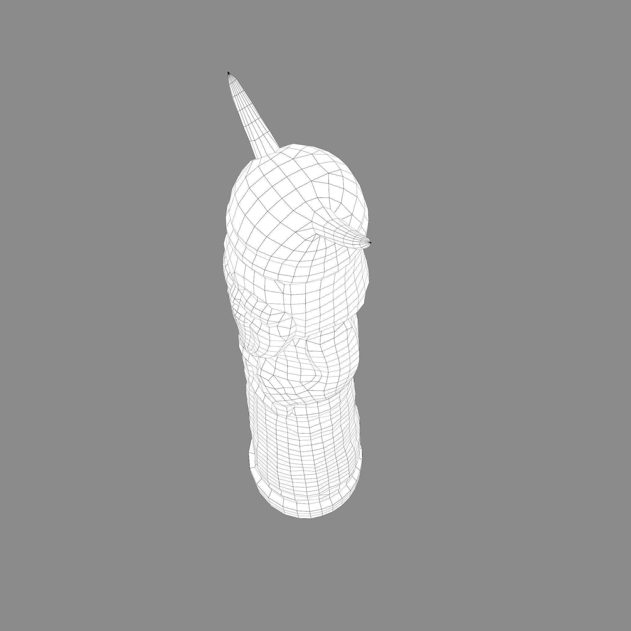 Velez Wooden Figurine Low-poly 3D model_17