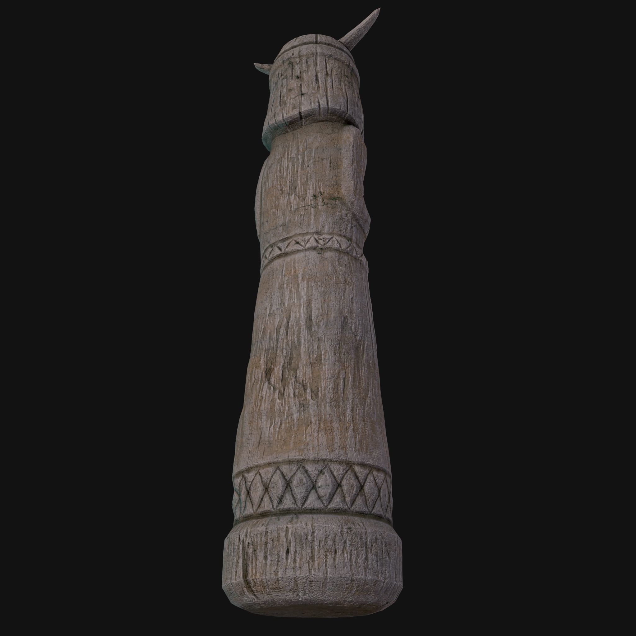 Velez Wooden Figurine Low-poly 3D model_7