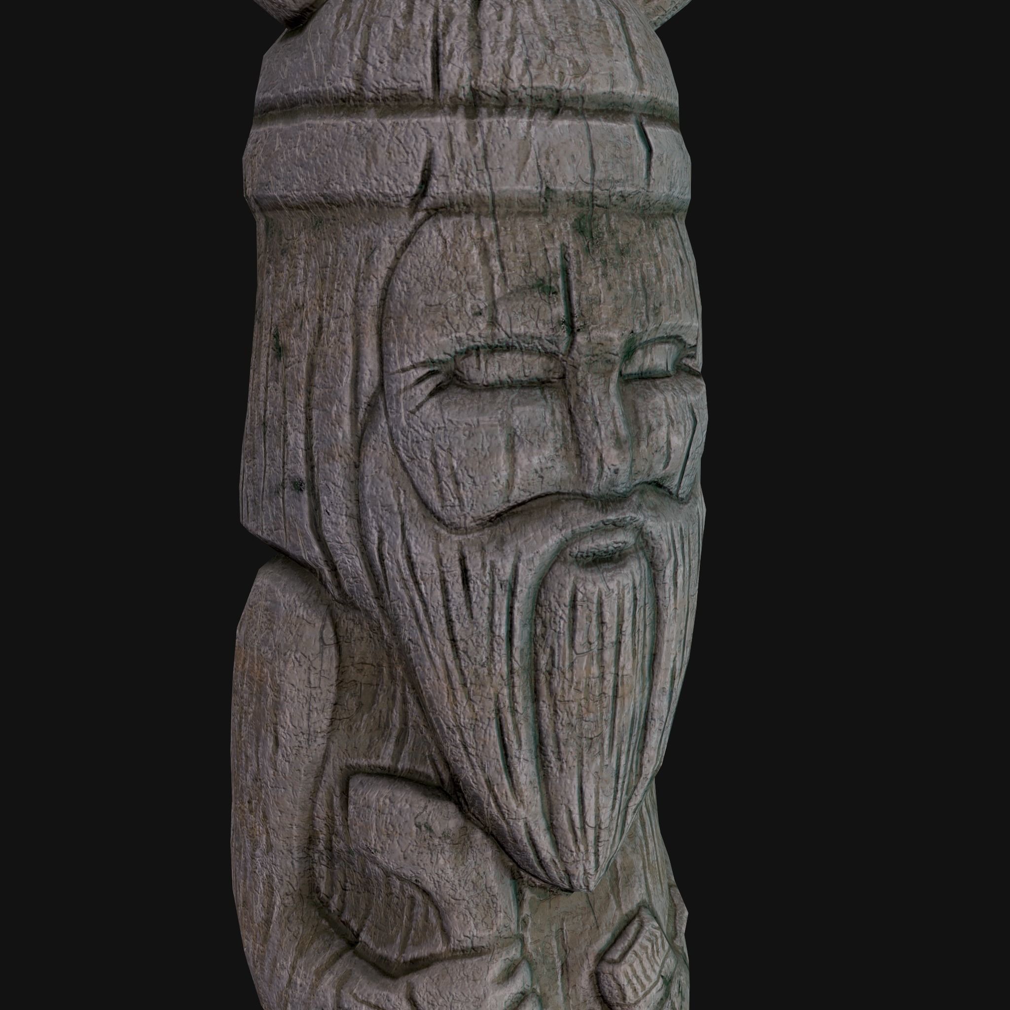 Velez Wooden Figurine Low-poly 3D model_34