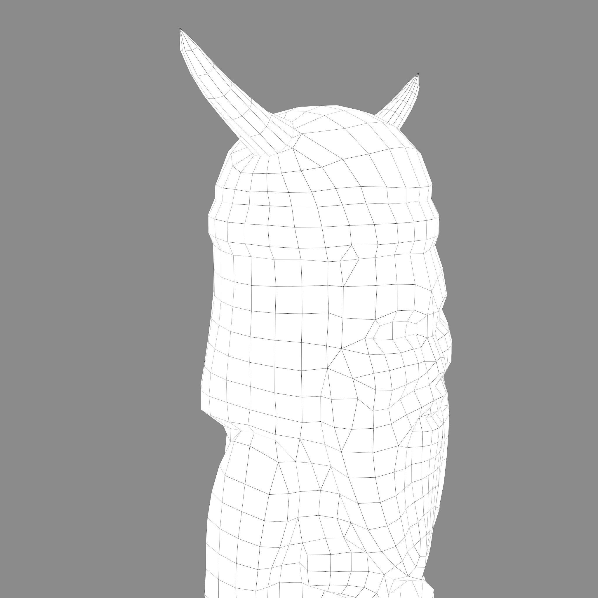 Velez Wooden Figurine Low-poly 3D model_35