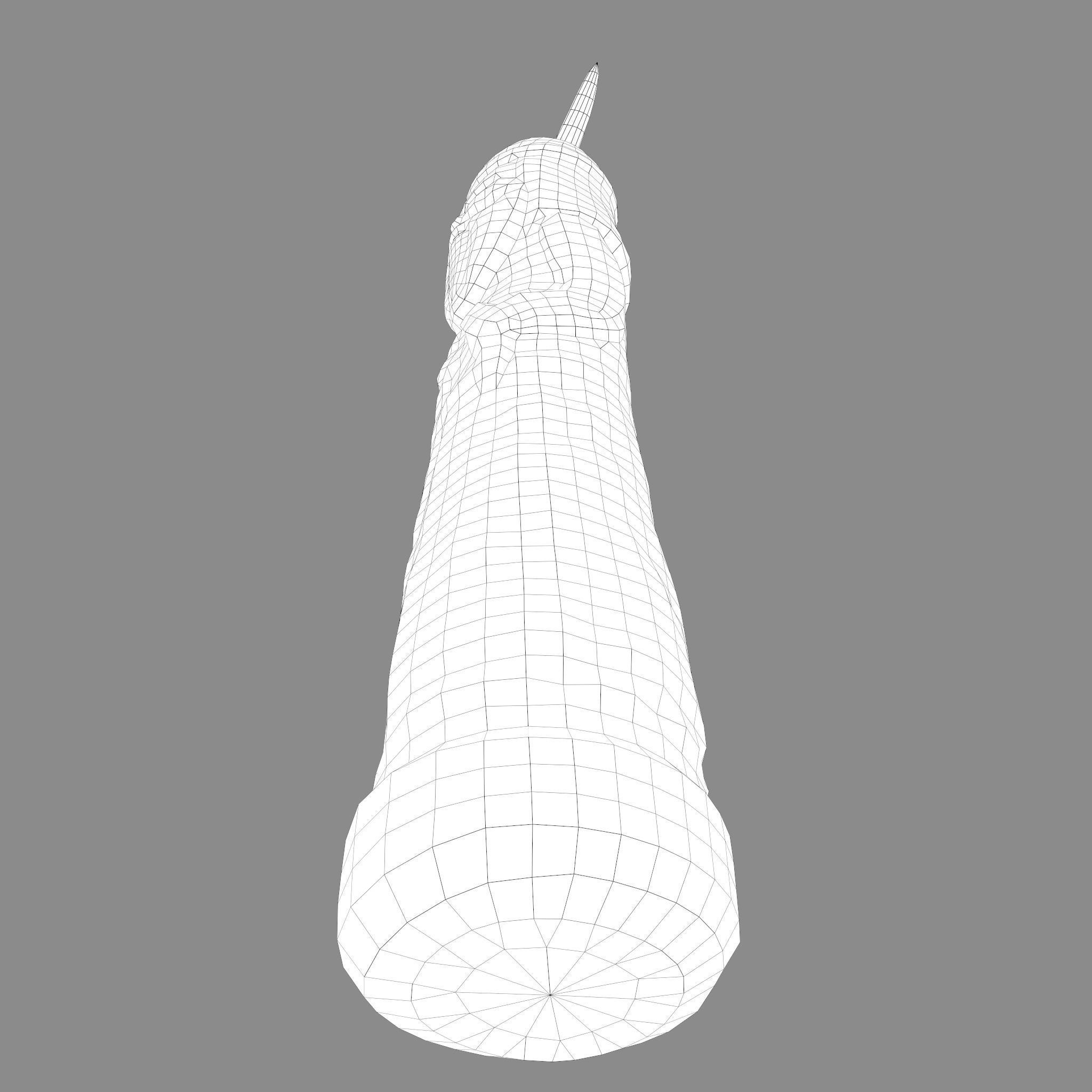 Velez Wooden Figurine Low-poly 3D model_20