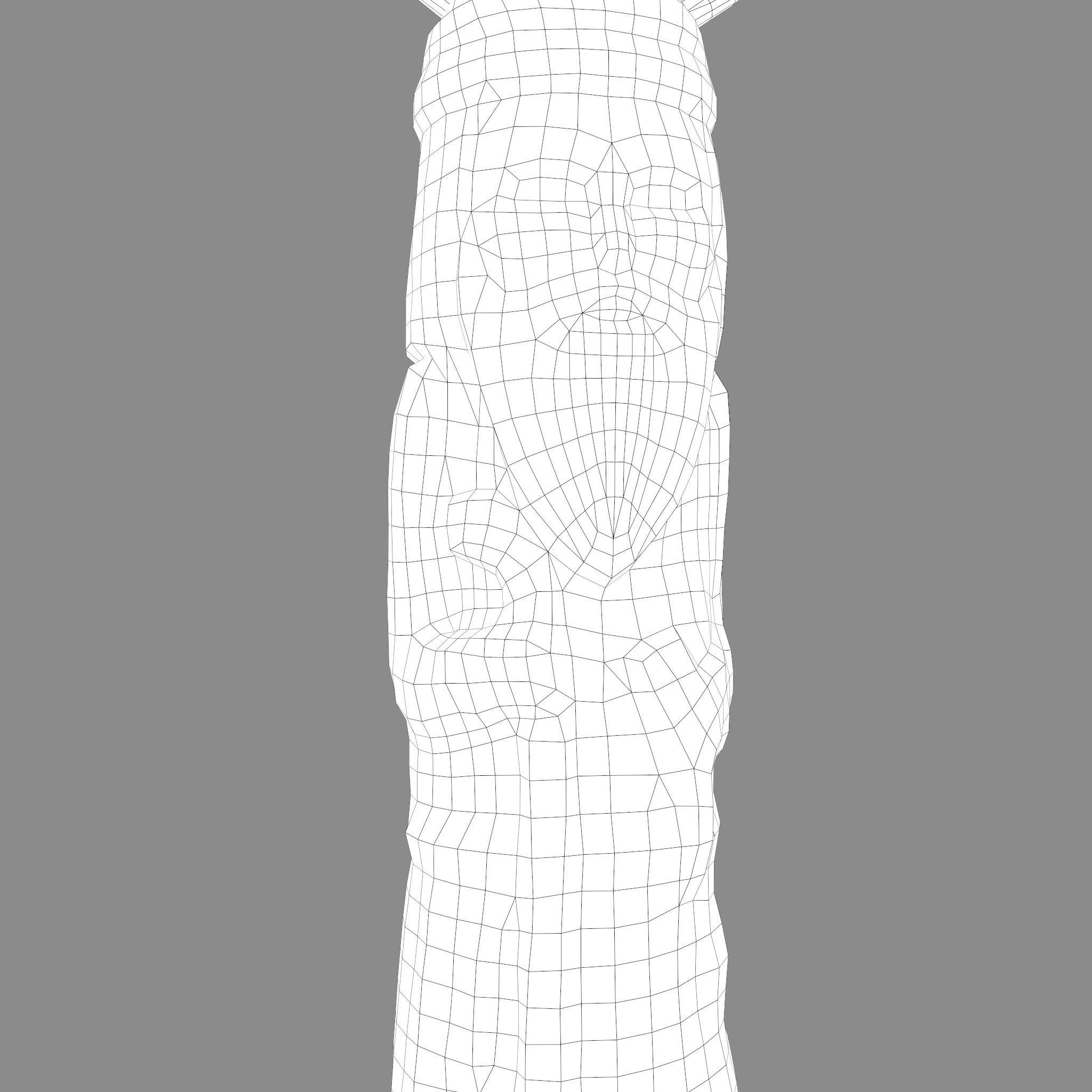 Velez Wooden Figurine Low-poly 3D model_37