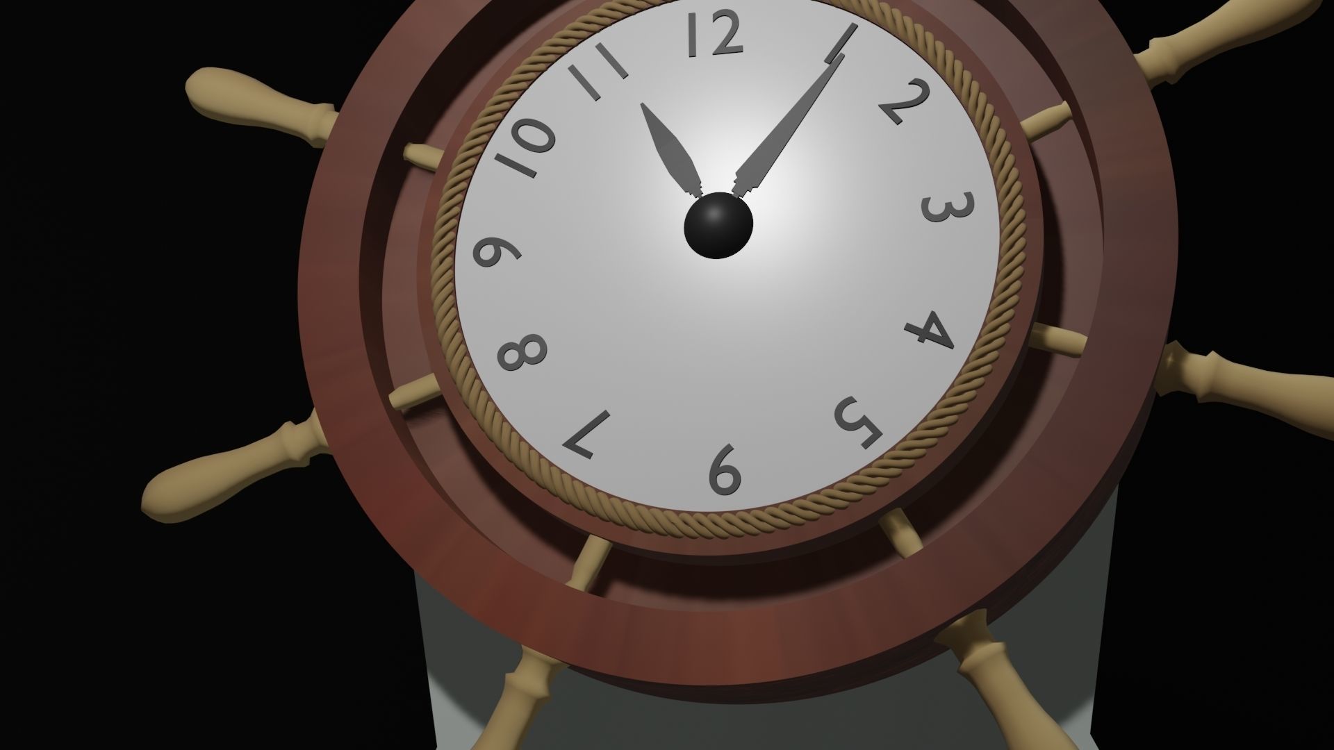 Table Clock Low-poly 3D model_2