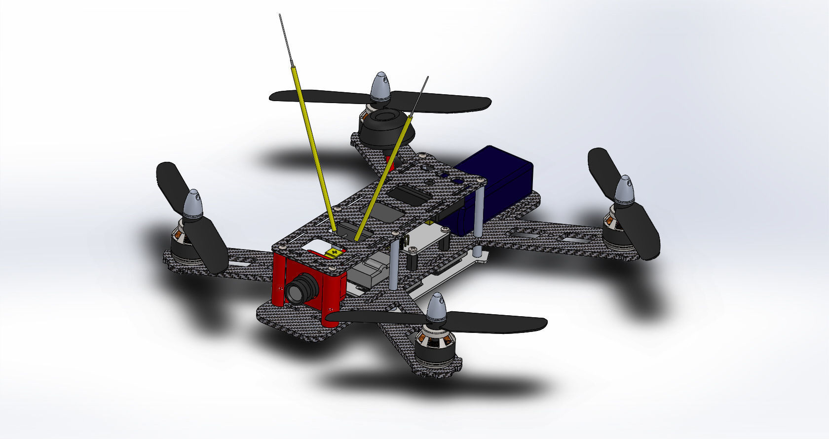 drone with two propellers 3D print model_4