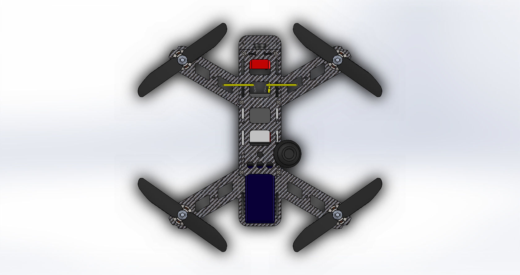drone with two propellers 3D print model_1