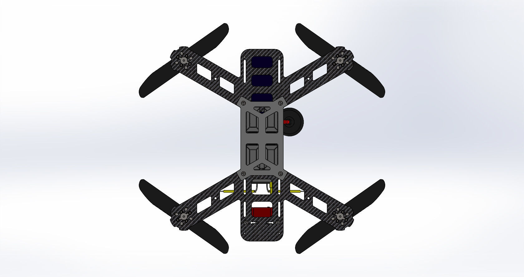 drone with two propellers 3D print model_2