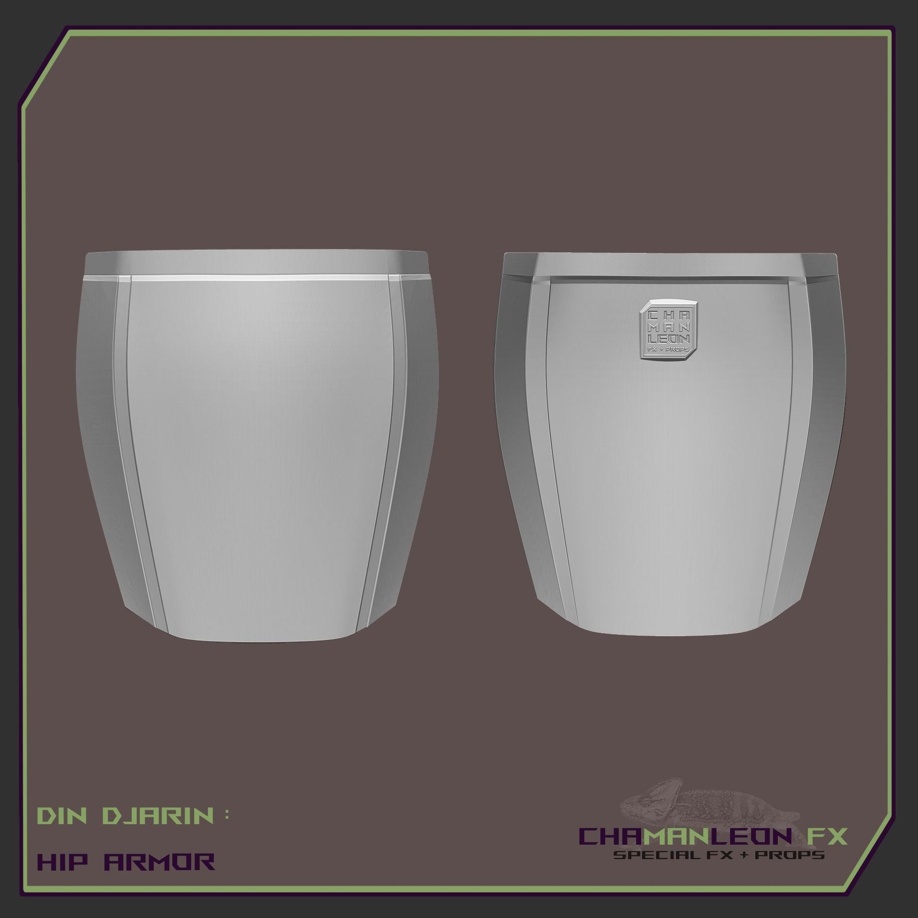 Din Djarin Mando Hip Armor Cosplay 3D print model_1