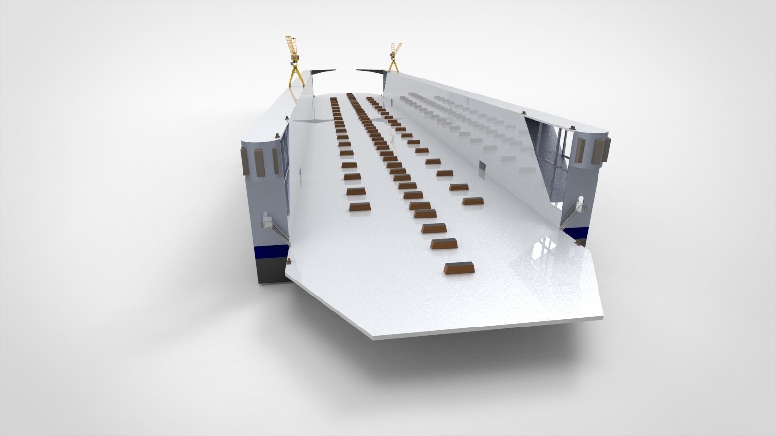 Floating dock with tugboat 3D model_13