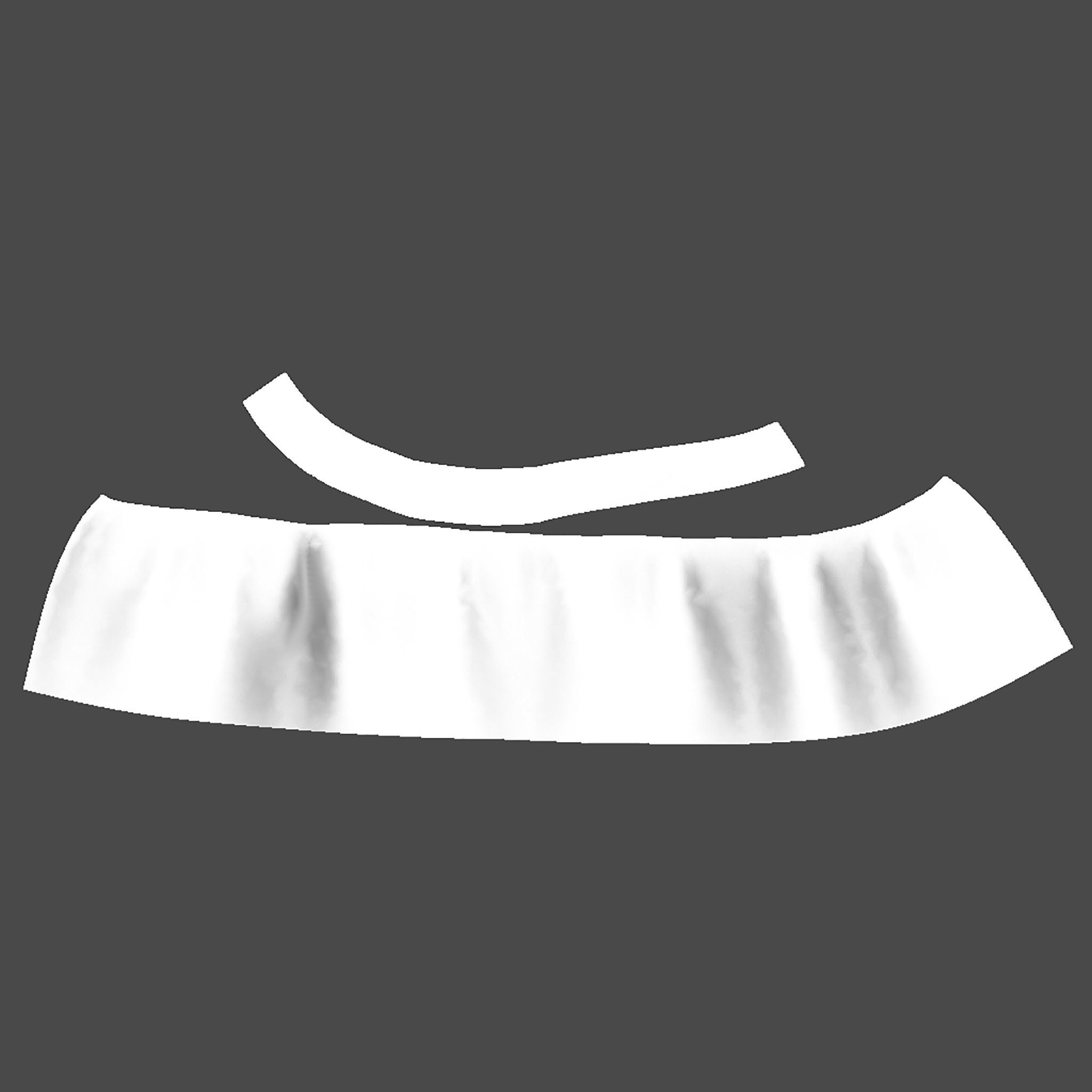 Flounced Mini Skirt Low-poly 3D model_11