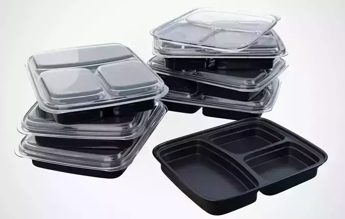 Meal Prep Containers - Disposable 3D model