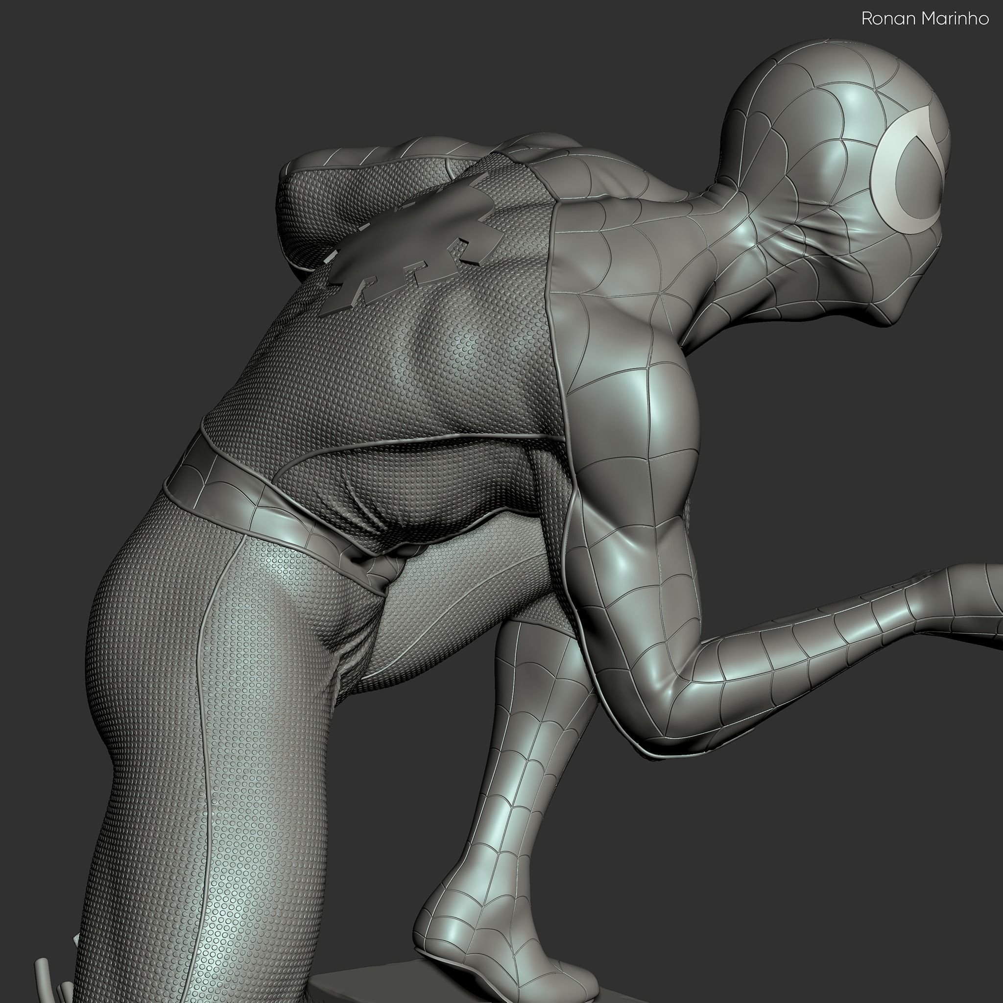 Spider-Man spider - man statue 3D print model_6