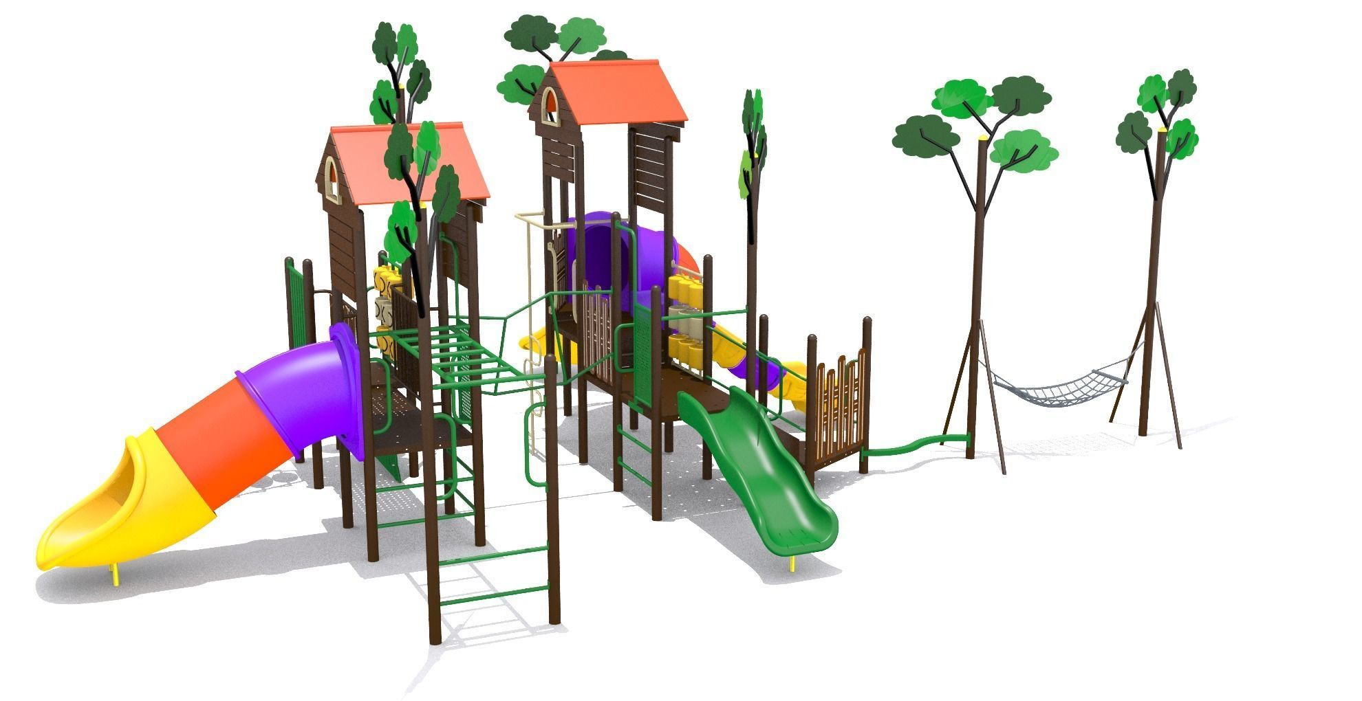 Playground Tree Playhouse 3D model_2
