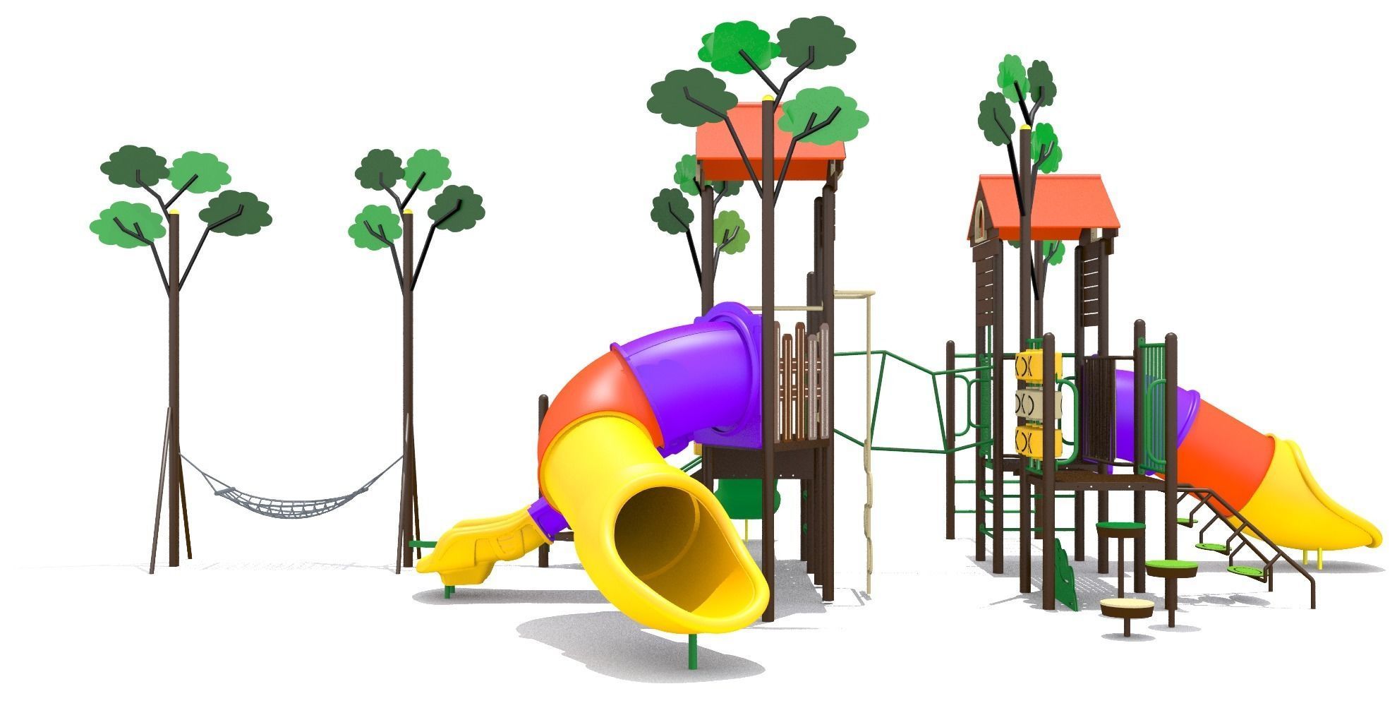 Playground Tree Playhouse 3D model_5
