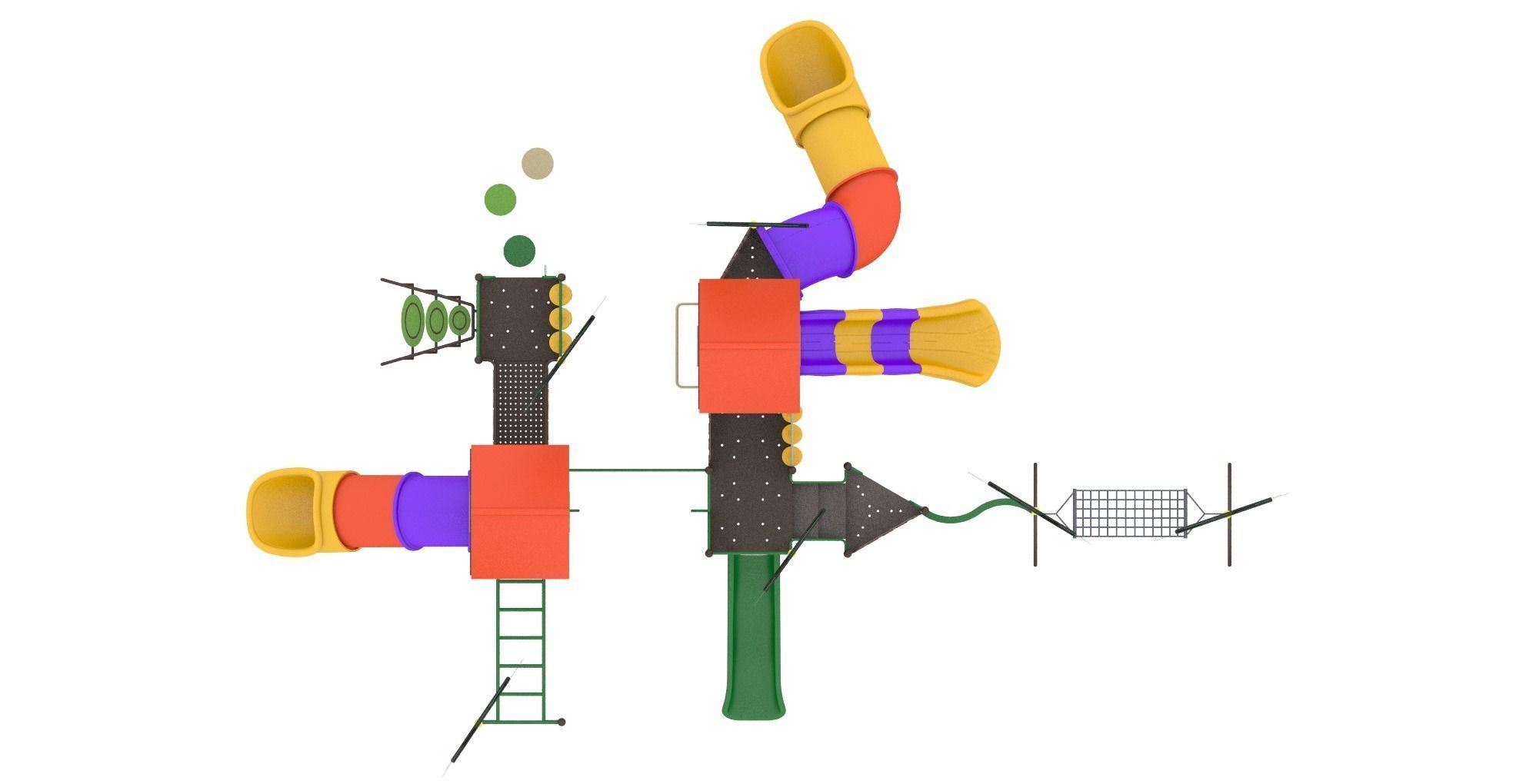 Playground Tree Playhouse 3D model_7