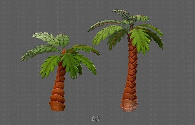 Trees Cartoon V06 Low-poly 3D model