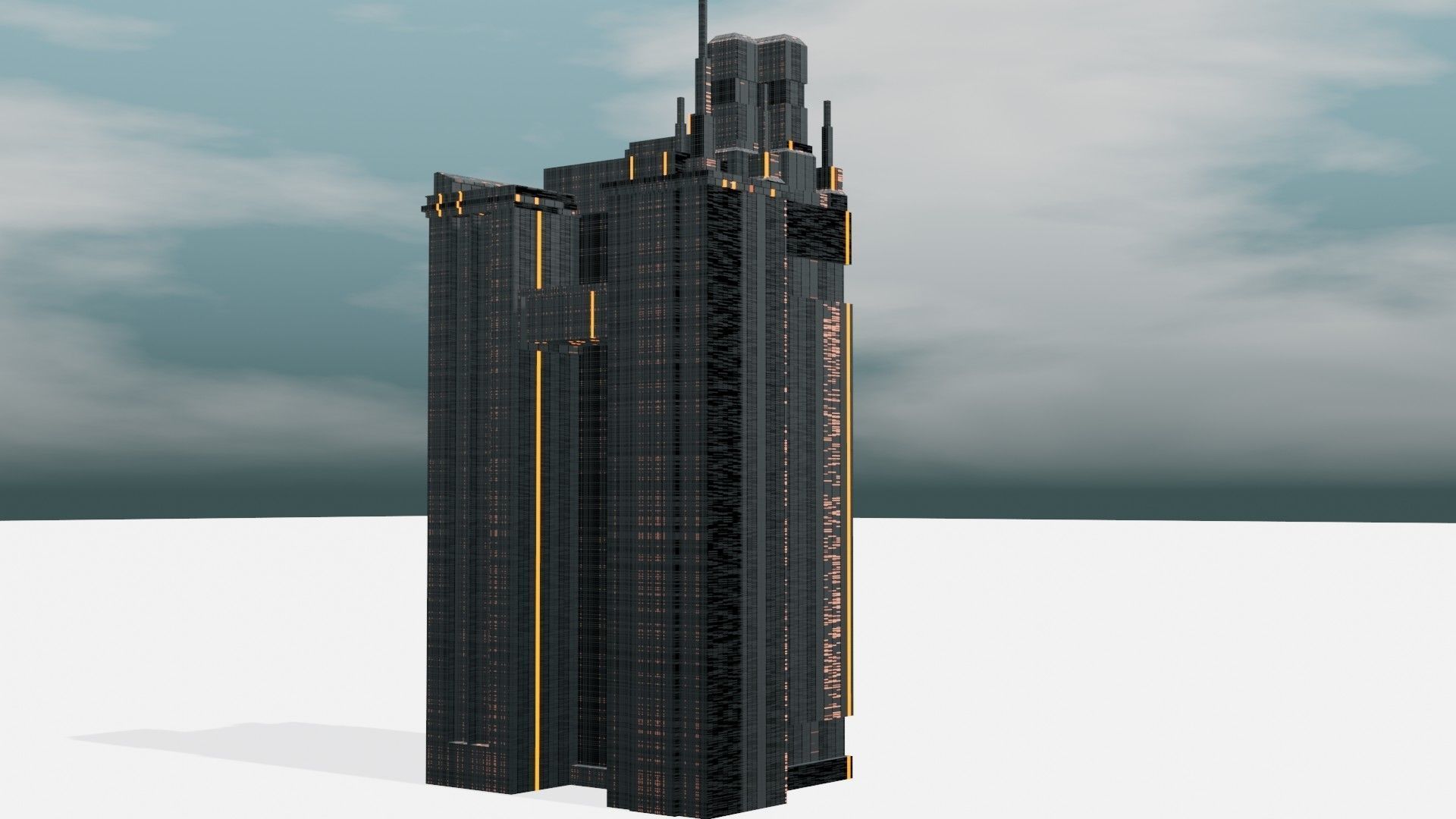 Making 3D Mega City In Blender  3D model_13