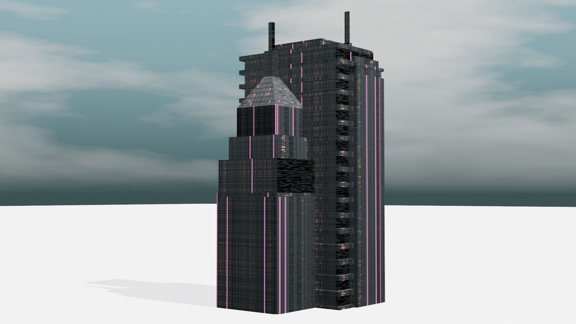 Making 3D Mega City In Blender  3D model_10