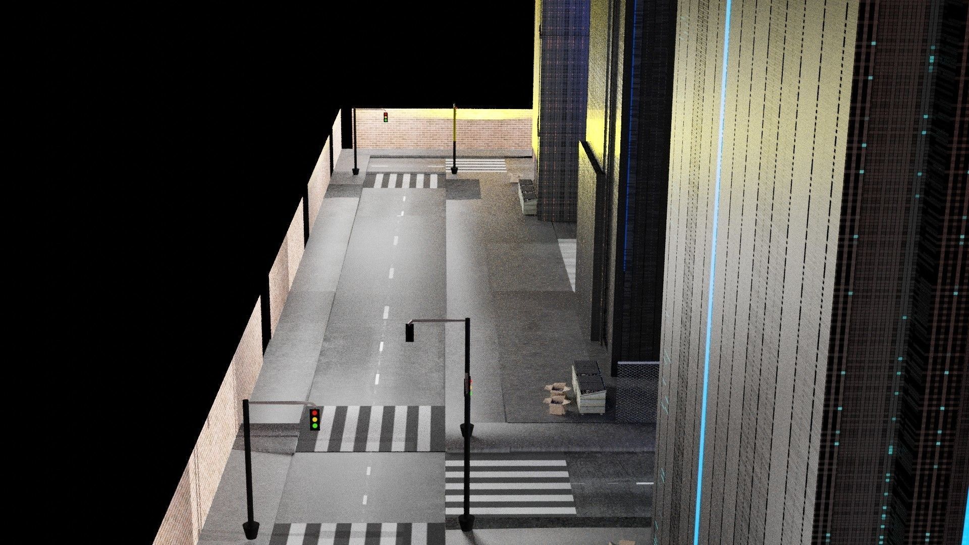 Making 3D Mega City In Blender  3D model_4