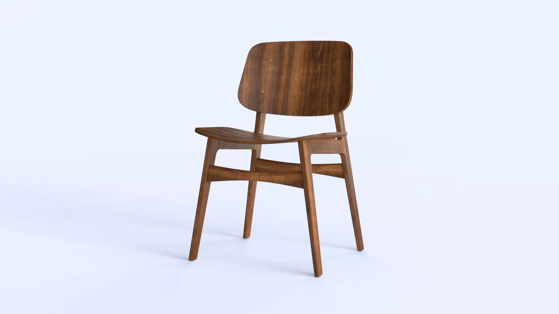 SOBORG WOODEN CHAIR COLOR 05 Free low-poly 3D model