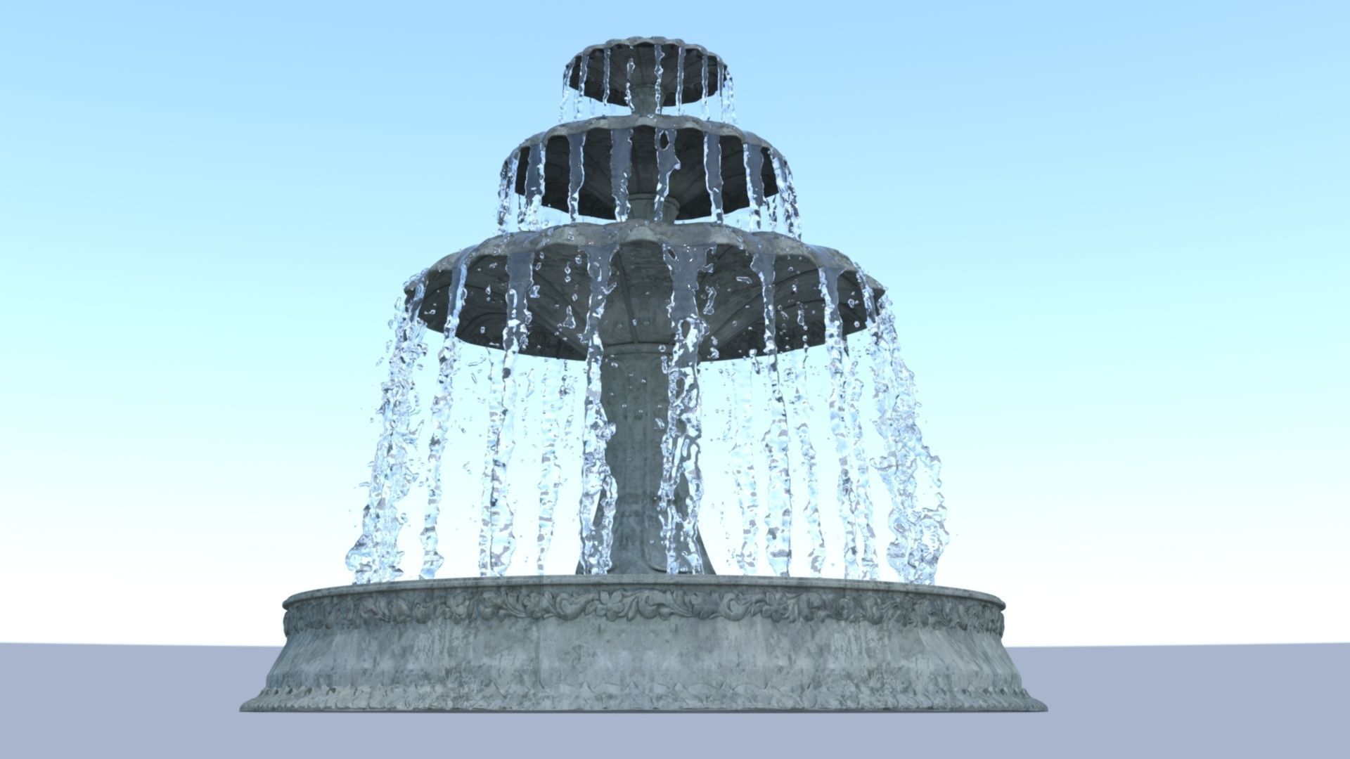 Water Fountain 3D model_4