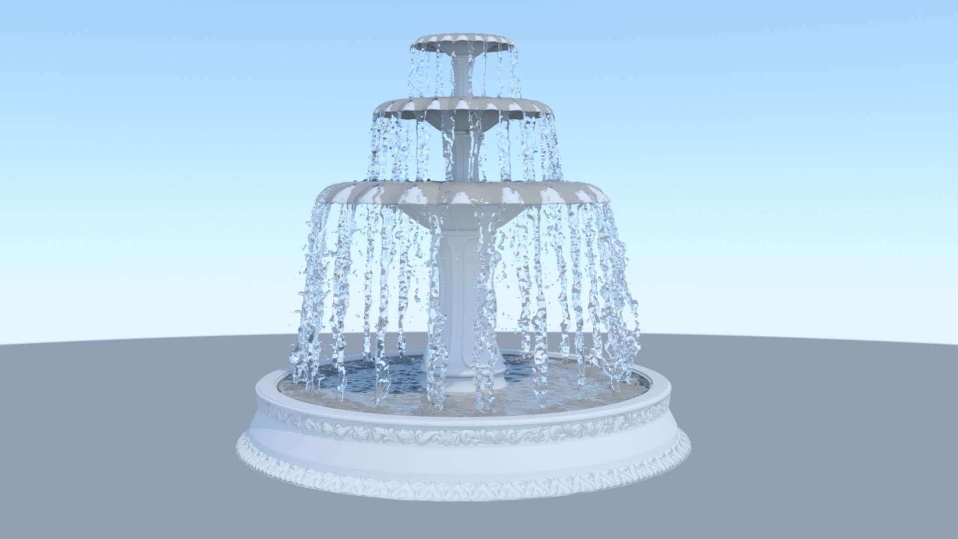 Water Fountain 3D model_1