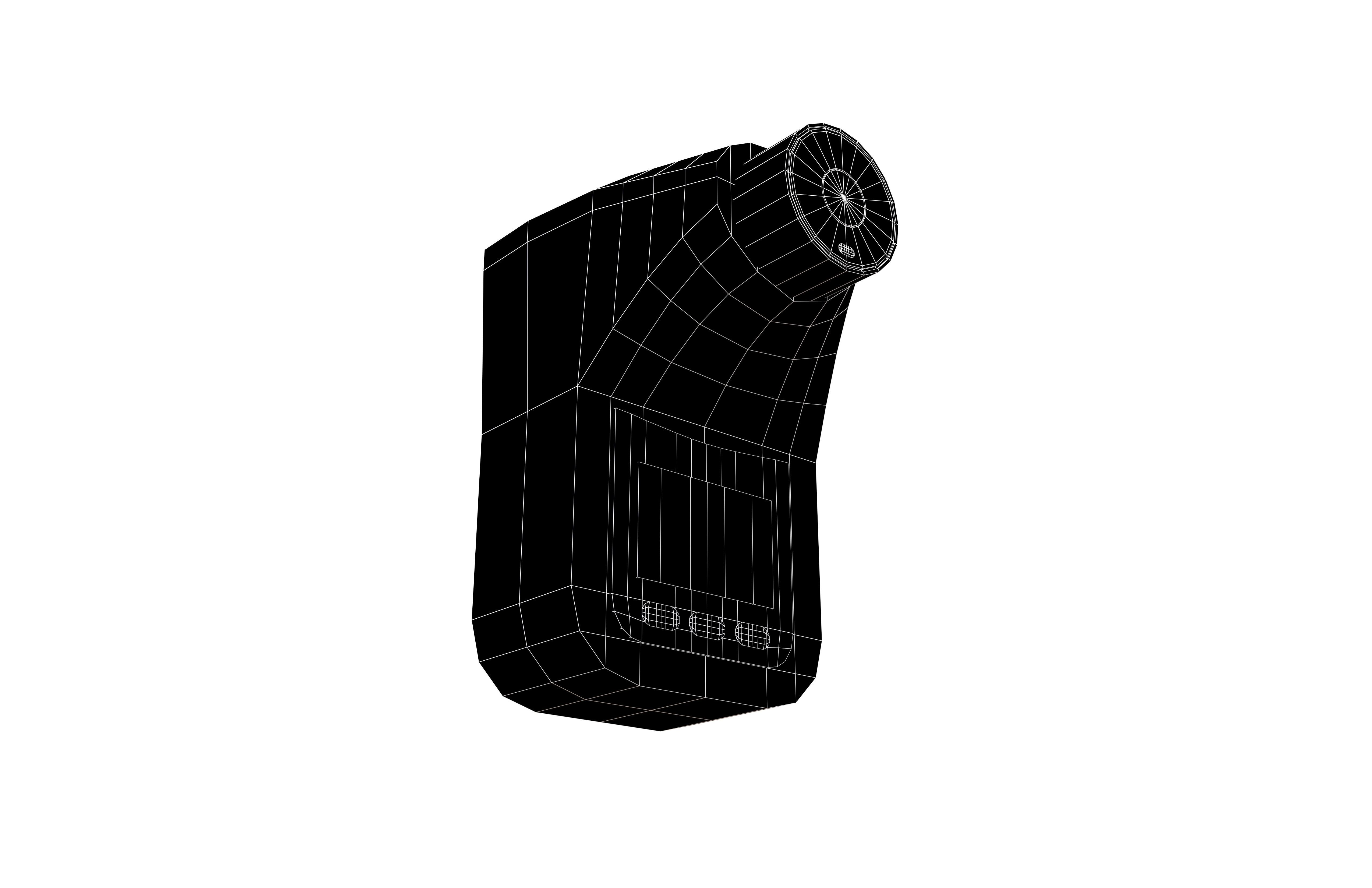 Auto Infrared Thermometer v1 003 Low-poly 3D model_8