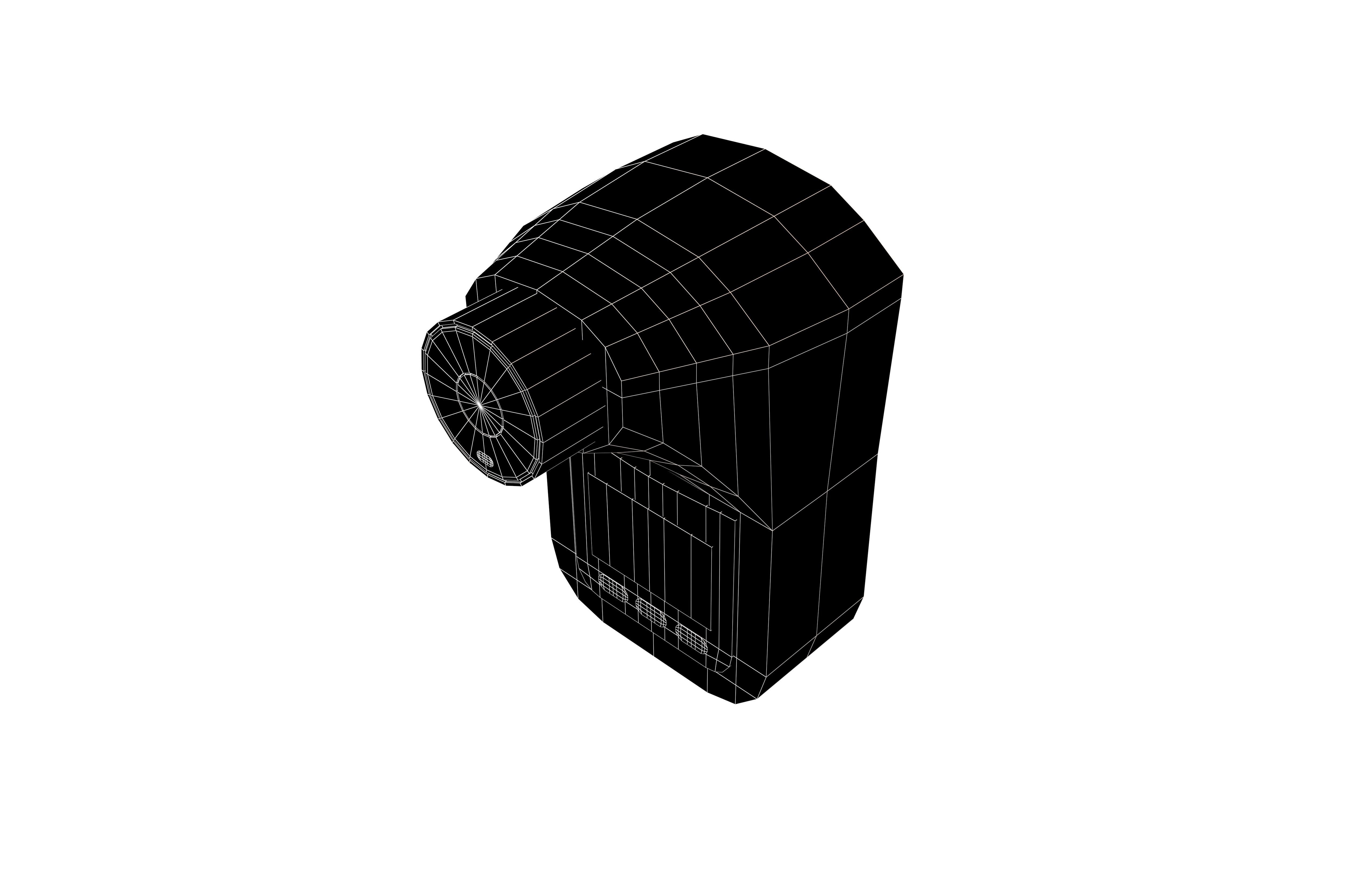 Auto Infrared Thermometer v1 003 Low-poly 3D model_7