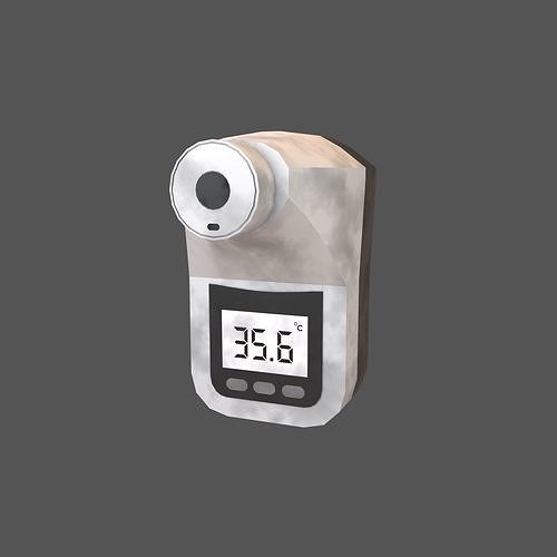 Auto Infrared Thermometer v1 004 Low-poly 3D model