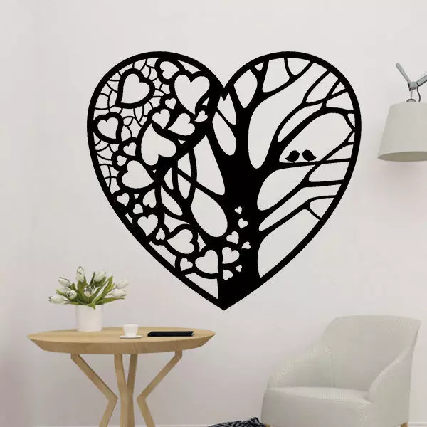Heart in Tree Decor 3D print model_0