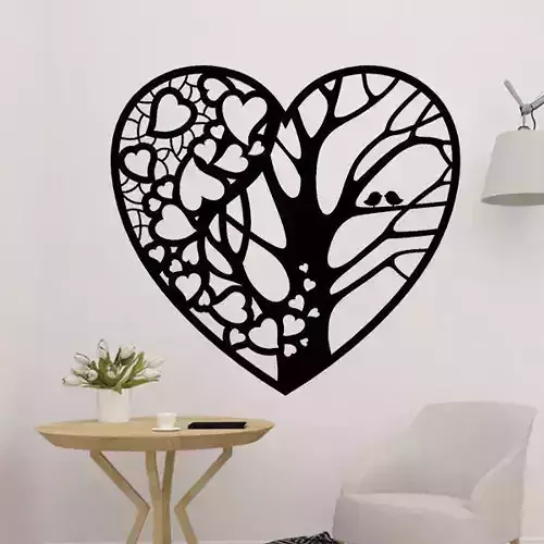 Heart in Tree Decor 3D print model